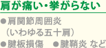 肩が痛い・挙がらない